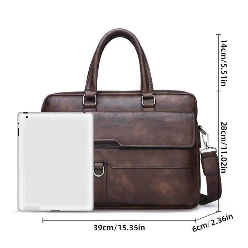 Skanto | Benedicto – Stilig ekte lær skulderveske for menn | Klassisk crossbody satchel for daglig bruk