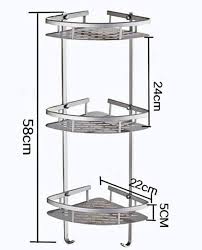 3 Tier Aluminium Bad Krokhylla – Sølv Skanto