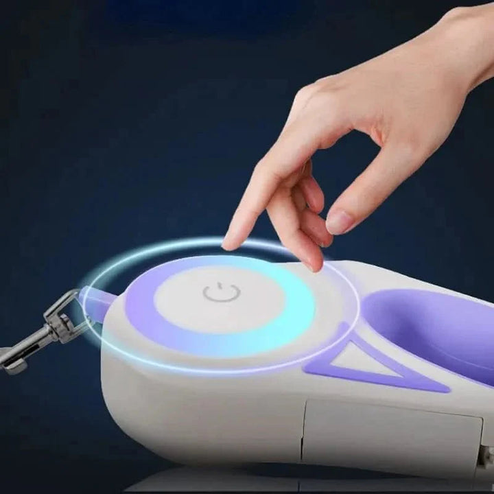Skanto | Automatisk hundeføringer med LED-lys, USB-oppladbart batteri & 3m lengde for trygge turer