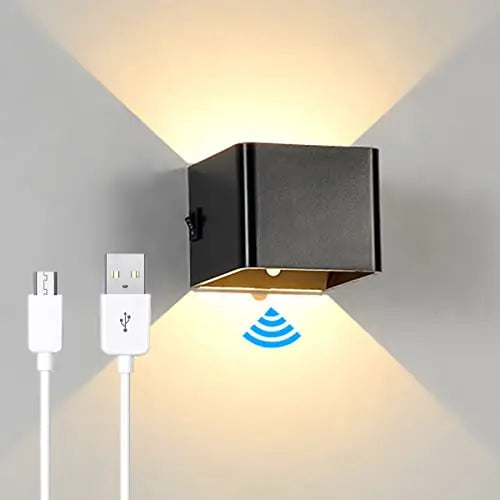 Skanto | Trådlamp | Justerbart opp & ned lys, USB-drevet for hjemmedekorasjon & koselig atmosfære