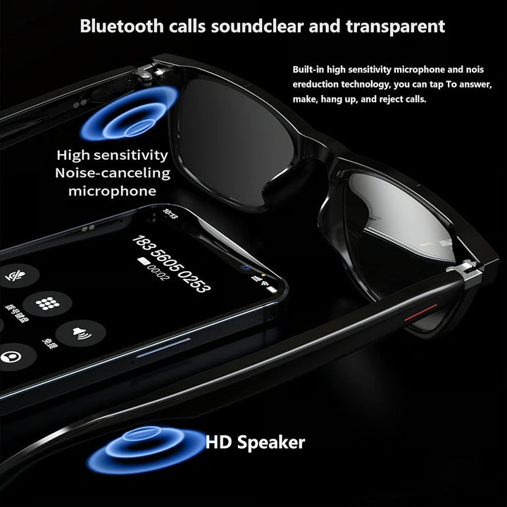 Skanto | Smarte Oversettelsesbriller | AI Sanntids Taletranslator | Bluetooth 5.4 med Åpen Øre Høyttalere