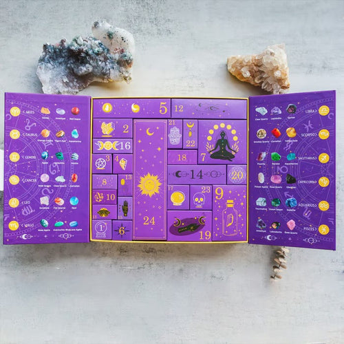 Skanto | Halloween Krystall Adventskalender | 31-Dagers Nedtellingsboks | Healende Stensamling