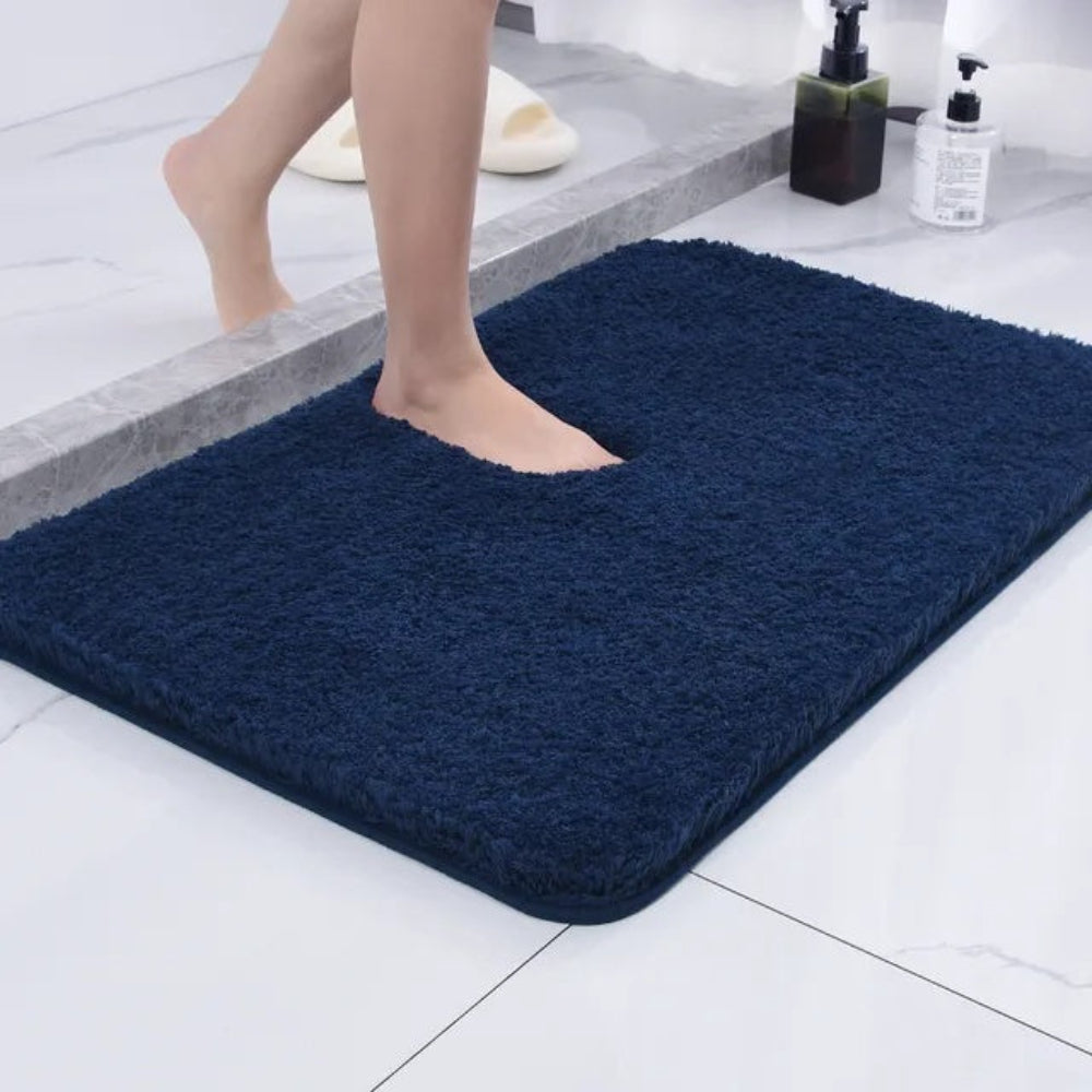 Skanto | Plush Grå Mikrofiber Badmatte