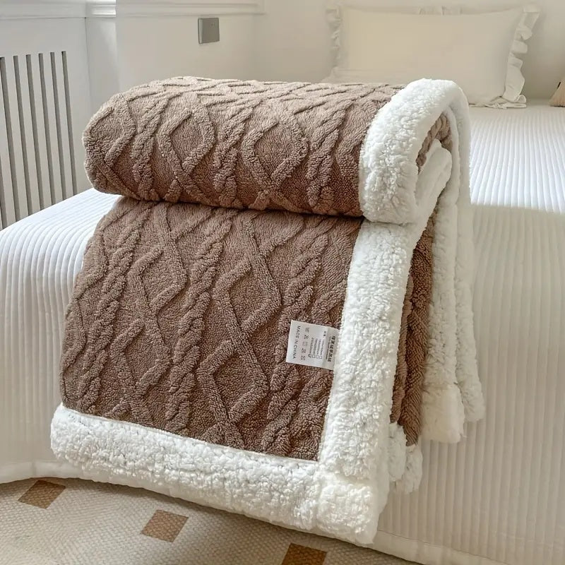 Skanto | Fleece Kaste Teppe Sherpa Vendbar Sengeoverdrag