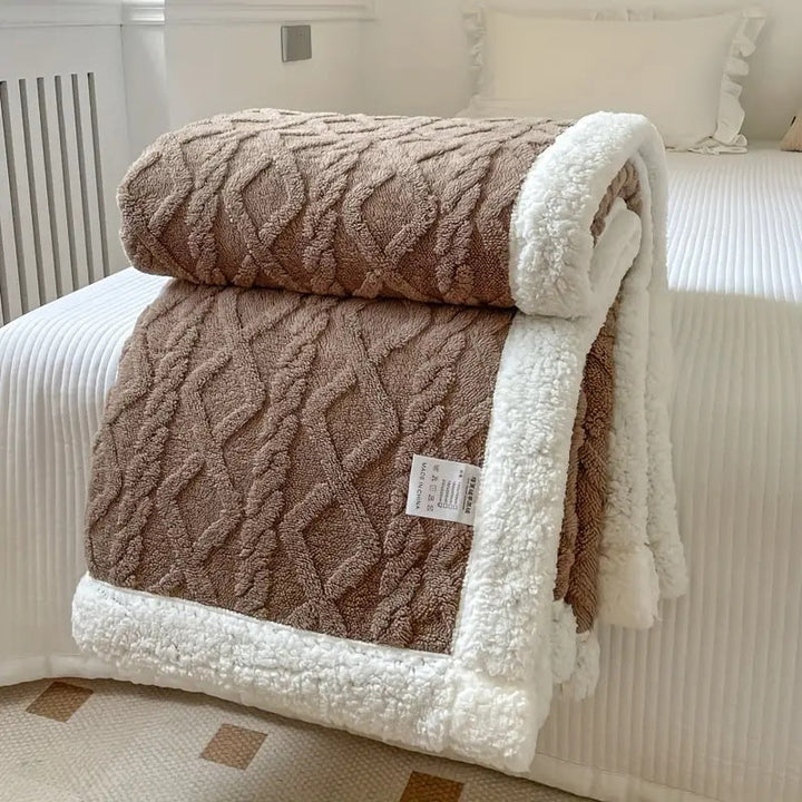 Skanto | Fleece Kaste Teppe Sherpa Vendbar Sengeoverdrag