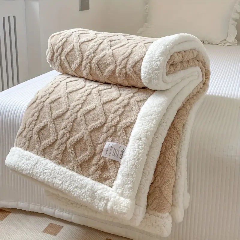 Skanto | Fleece Kaste Teppe Sherpa Vendbar Sengeoverdrag