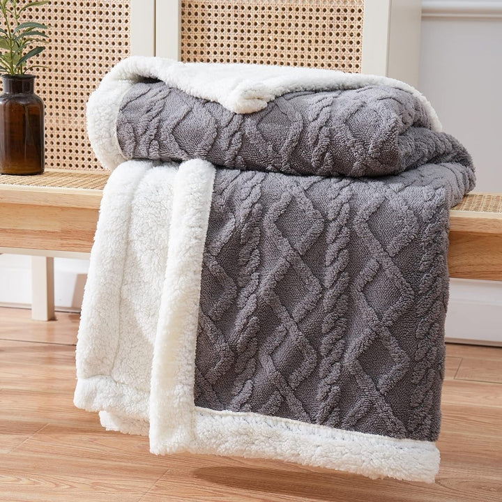 Skanto | Fleece Kaste Teppe Sherpa Vendbar Sengeoverdrag