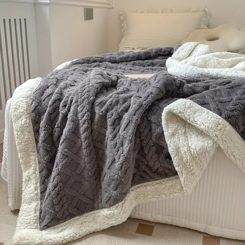 Skanto | Fleece Kaste Teppe Sherpa Vendbar Sengeoverdrag