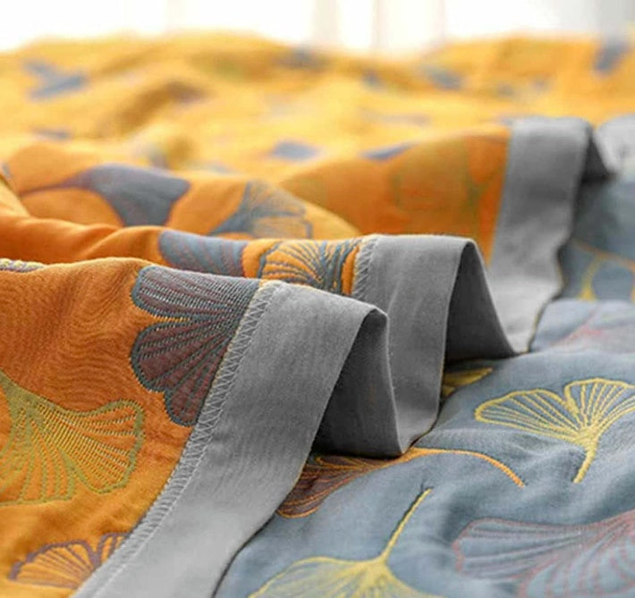 Skanto | Ginkgo Leaf Kastpledd