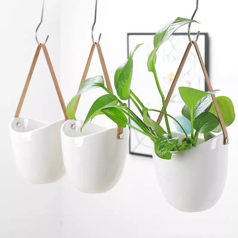 Keramiske blomsterpotter Garduruin bagform | Elegante plante stativer | Hjem og hage dekorasjon