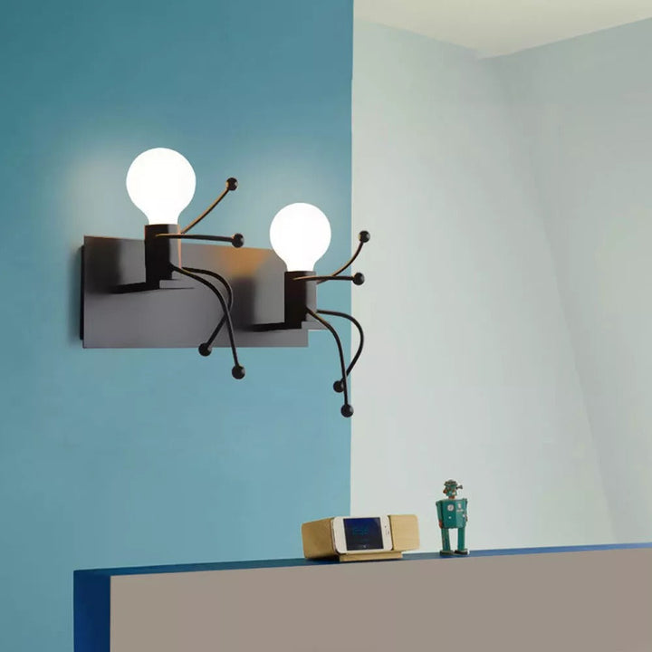 Mini Man Robot Art Vegglampe | Skanto