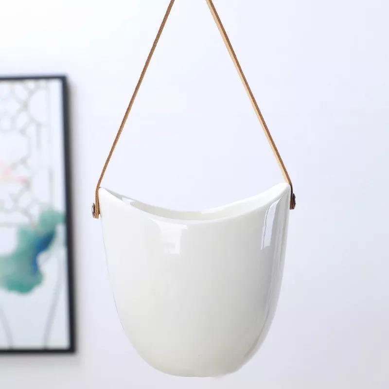 Keramiske blomsterpotter Garduruin bagform | Elegante plante stativer | Hjem og hage dekorasjon