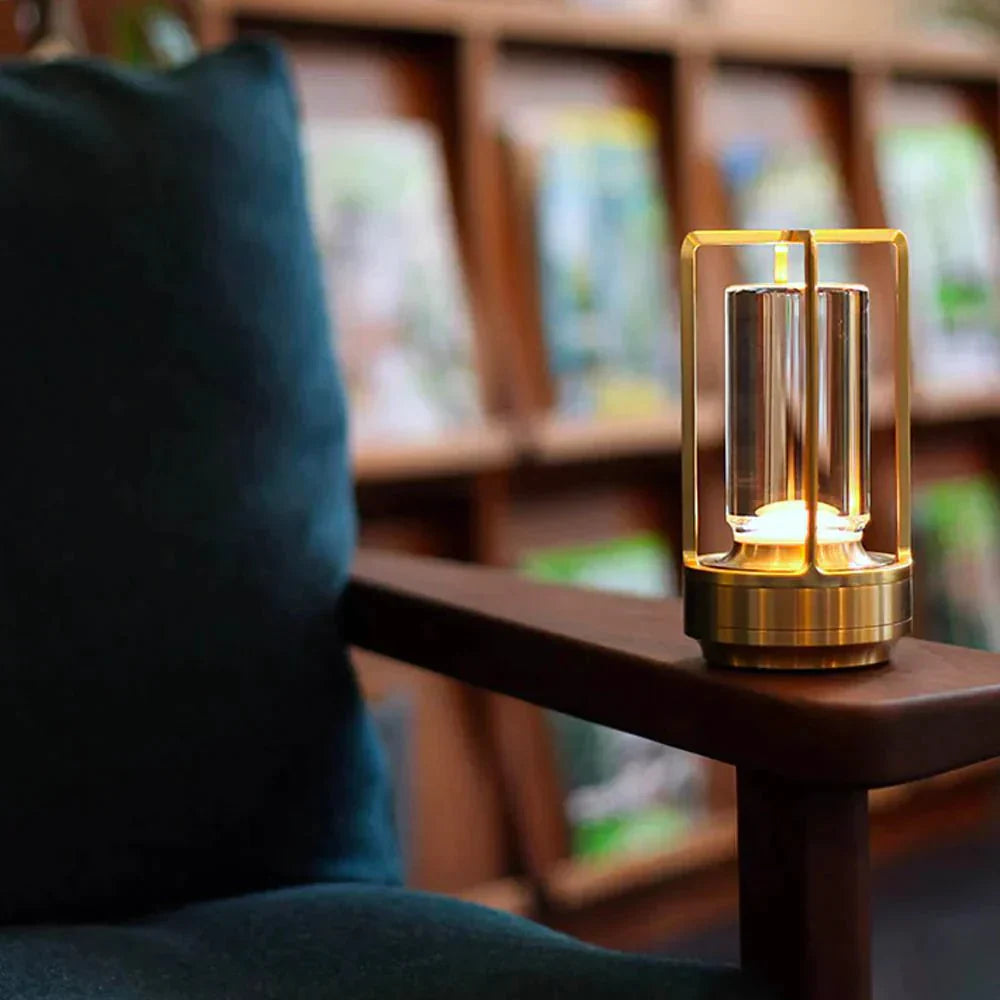 Skanto | Trådløs Lantern Lampe med Krystallskjerm