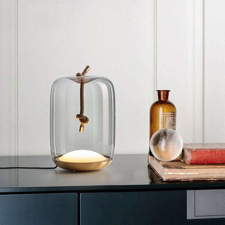 Skanto Knute Glass Trommelbord Lampe