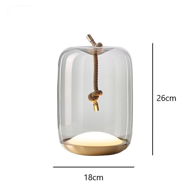 Skanto Knute Glass Trommelbord Lampe