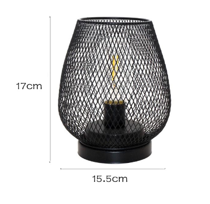 Skanto | RusticMesh Bordlampe Sett – Industriell Stil og Atmosfærisk Belysning