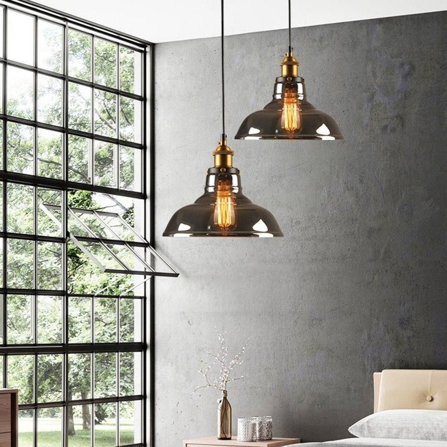 Skanto | GlassHaven – Elegant Industriell Pendellampe