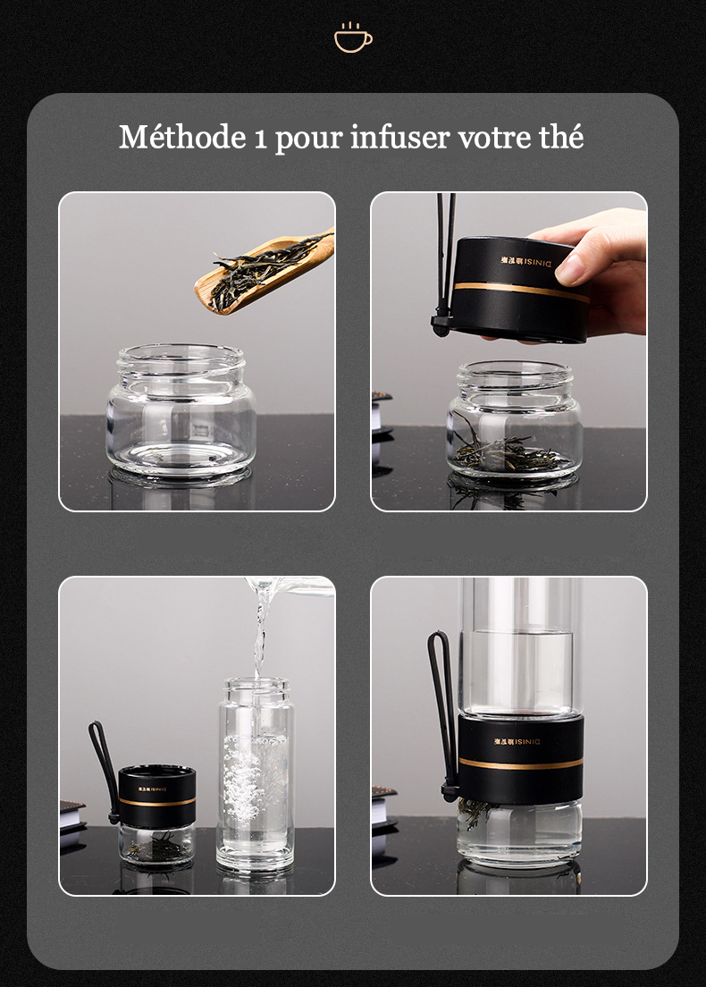 Skanto teinfuser i krystallklart glass