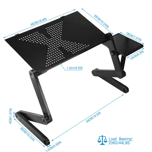 Skanto | 360° Ergonomisk Laptop Stativ – Justerbart & Bærbart FlexStand