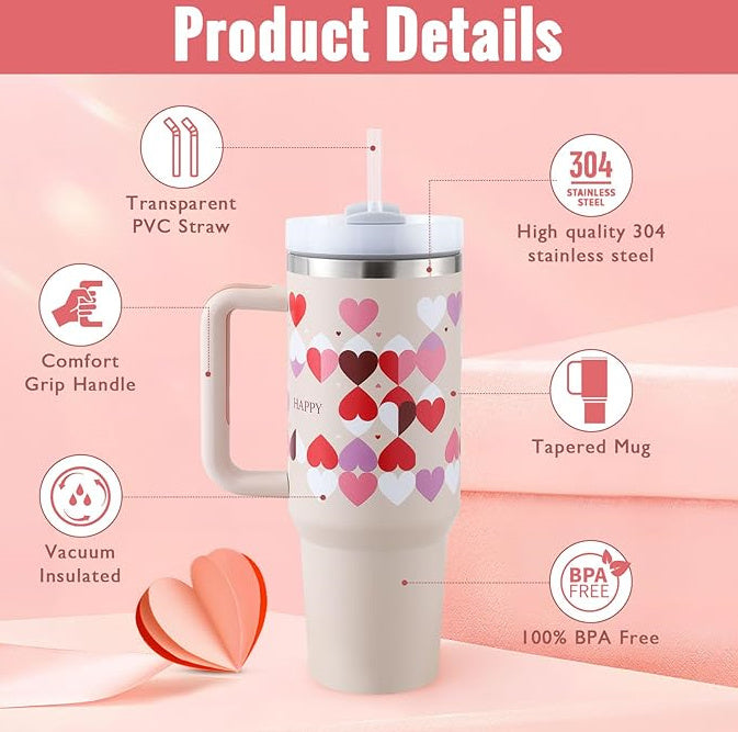 Frendorf | Isolert Krus med Håndtak og Sugrør - ChillMate