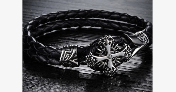 Skanto | Vintage Cross Herrearmbånd