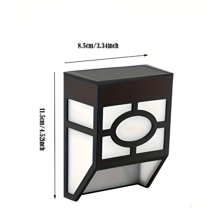 Solcelledrevet LED-vegglampe – Energisparende og værbestandig | 2-pakning for utendørs bruk