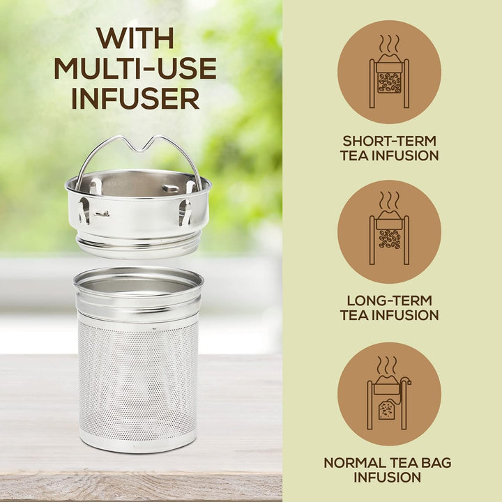 Skanto | Isolert Premium Bambus Løsblade Te Infuser Flaske - 500ml