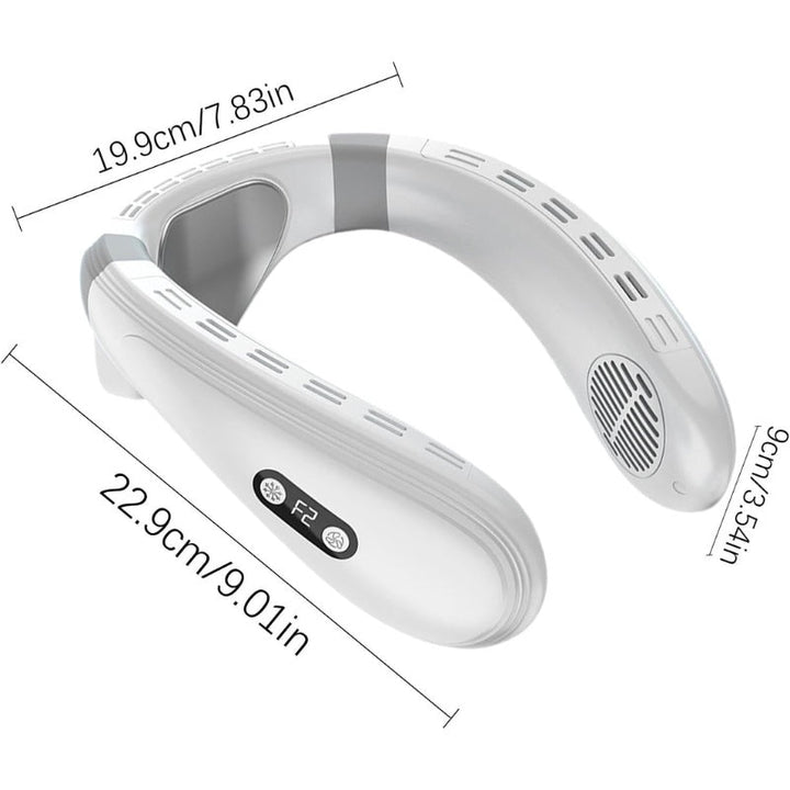Dual-Cooling Neck Fan med 5200mAh Batteri & Kjøleplate | Skanto