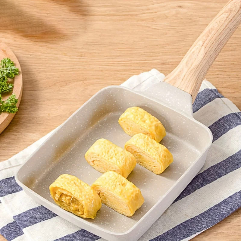 Japanske omeletter stekepanne non-stick egg stekepanne rektangulær stekepanne | Skanto
