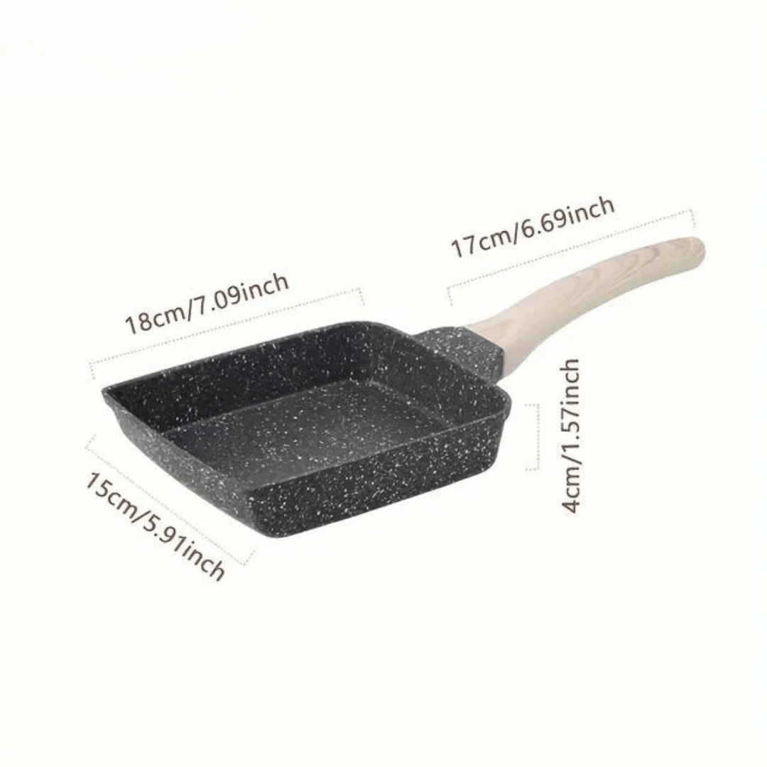 Japanske omeletter stekepanne non-stick egg stekepanne rektangulær stekepanne | Skanto