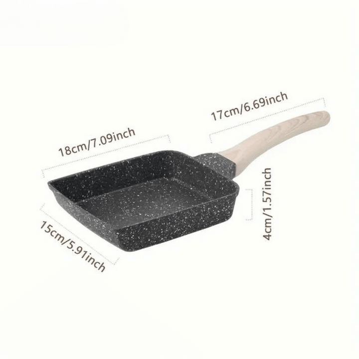 Japanske omeletter stekepanne non-stick egg stekepanne rektangulær stekepanne | Skanto
