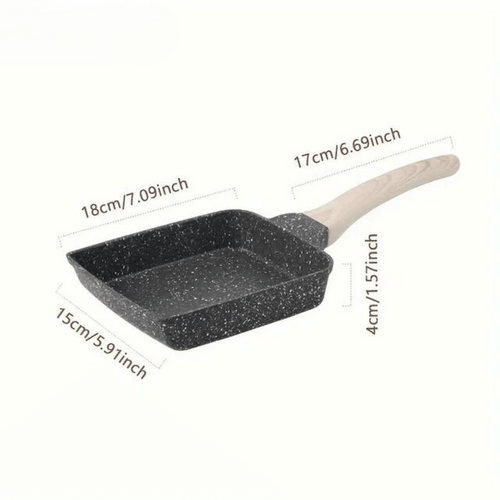 Japanske omeletter stekepanne non-stick egg stekepanne rektangulær stekepanne | Skanto