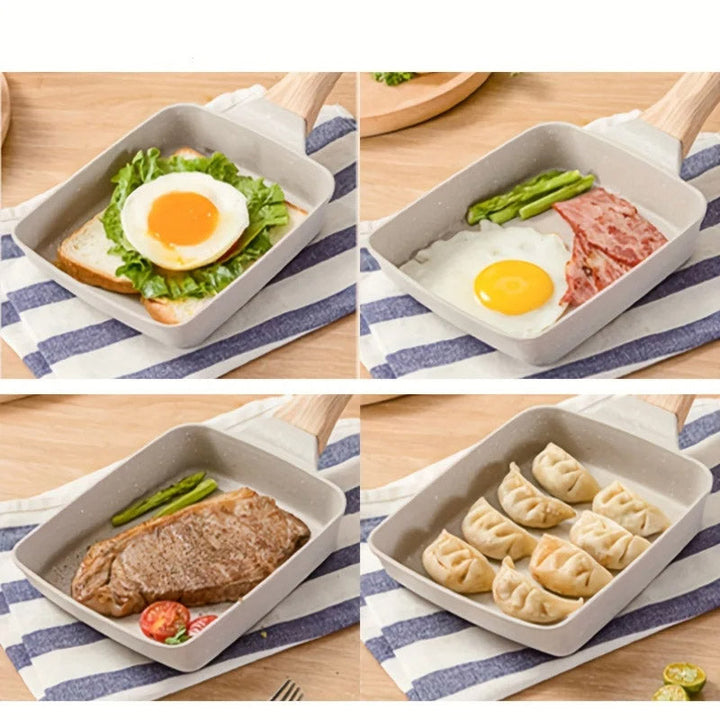 Japanske omeletter stekepanne non-stick egg stekepanne rektangulær stekepanne | Skanto