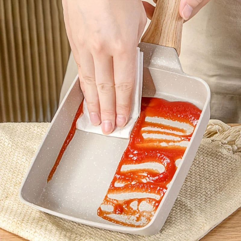 Japanske omeletter stekepanne non-stick egg stekepanne rektangulær stekepanne | Skanto