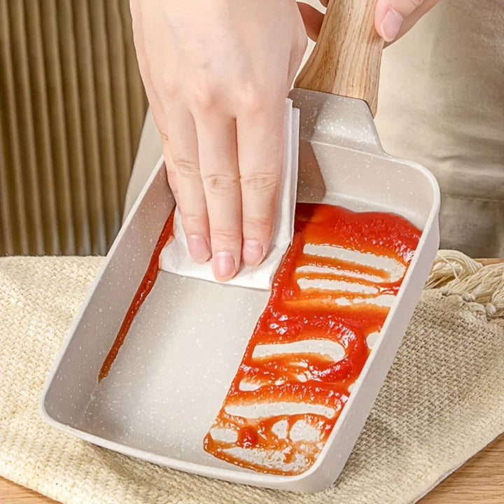 Japanske omeletter stekepanne non-stick egg stekepanne rektangulær stekepanne | Skanto