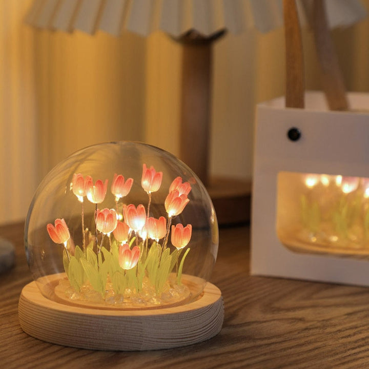 Tulip Nattlys LED på Batterier – Beroligende Trådløst Lys for Soverom og Barnerom | Skanto