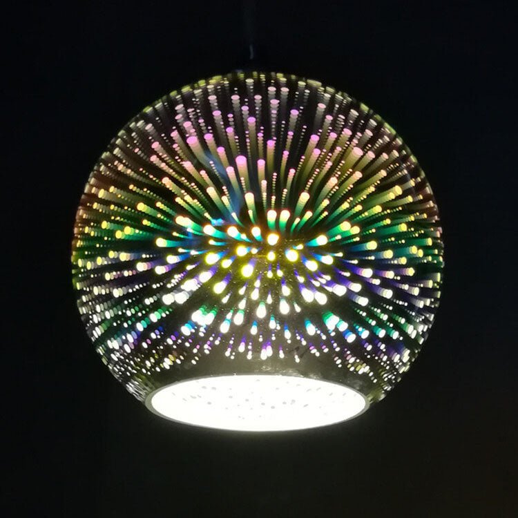 Skanto | SPARKDOME – 3D Glass Dome Pendelampe med Fargerik Belysning