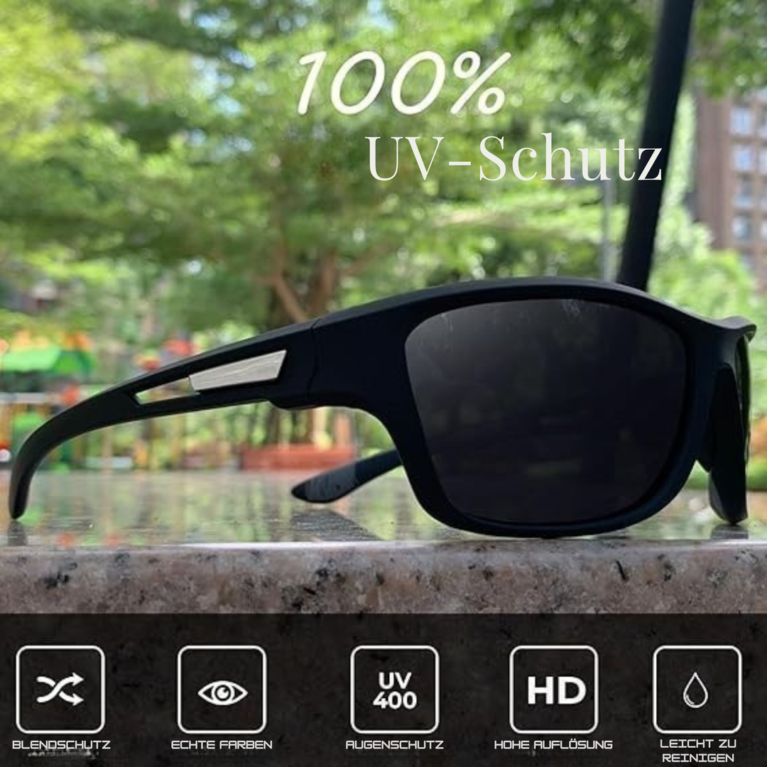Skanto | Polarisert solbriller – 100% UV-beskyttelse & polarisert linser for sport & fritid | Ripesikker & lettvint