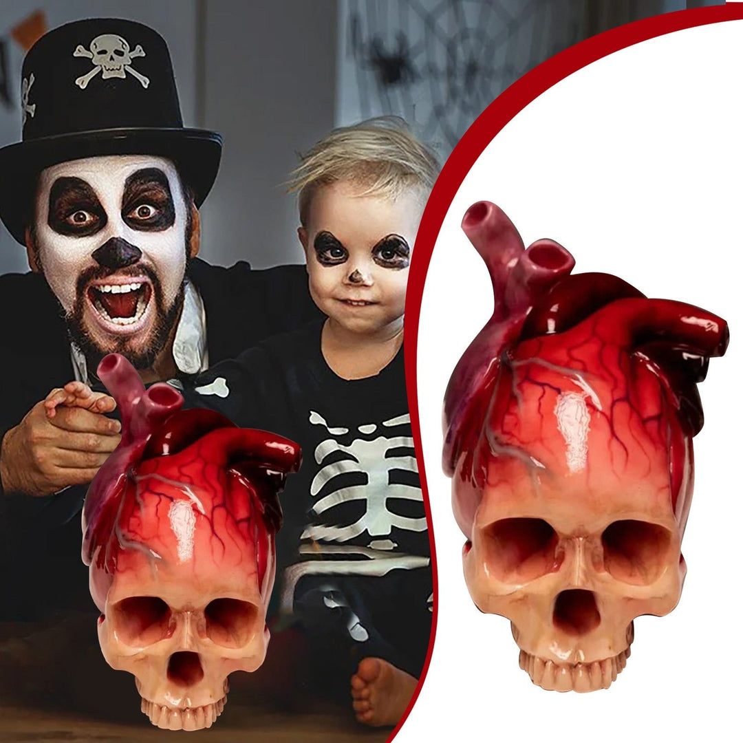 Skanto | SpookyHeart Realistisk Halloween Hjerteformet Skulpskulptur