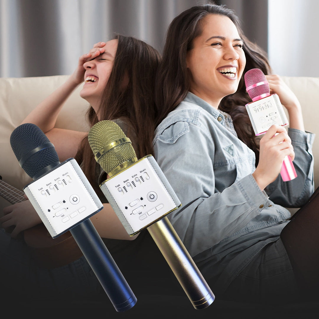 Karaoke Mikrofonn Bluetooth med Høyttaler | Skanto