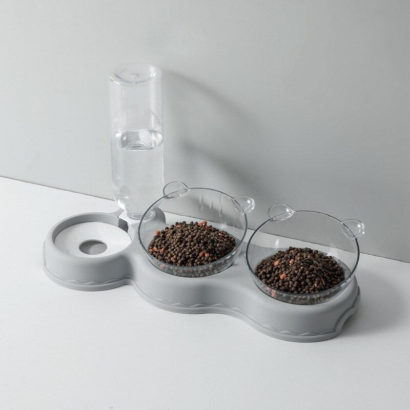 Skanto | FEASTFLOW – 3-i-1 Hevet Matingsstasjon med Automatisk Vannbeholder