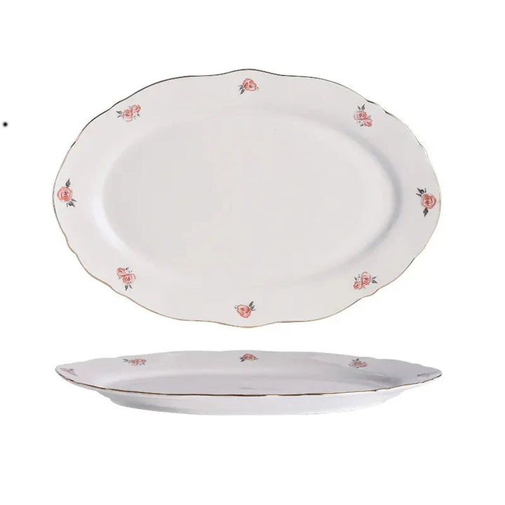 Kawaii Scoop Tallerken Keramisk Bol Salat Skje Steak Tallerken Servise | Skanto