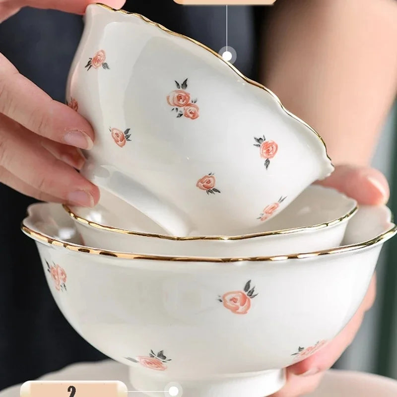 Kawaii Scoop Tallerken Keramisk Bol Salat Skje Steak Tallerken Servise | Skanto