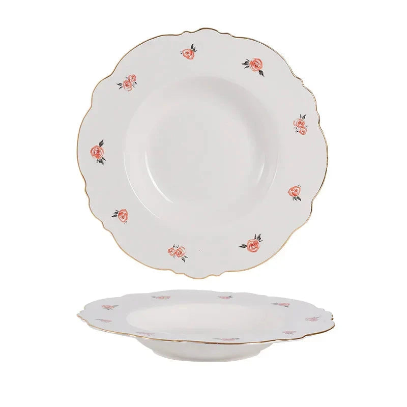 Kawaii Scoop Tallerken Keramisk Bol Salat Skje Steak Tallerken Servise | Skanto