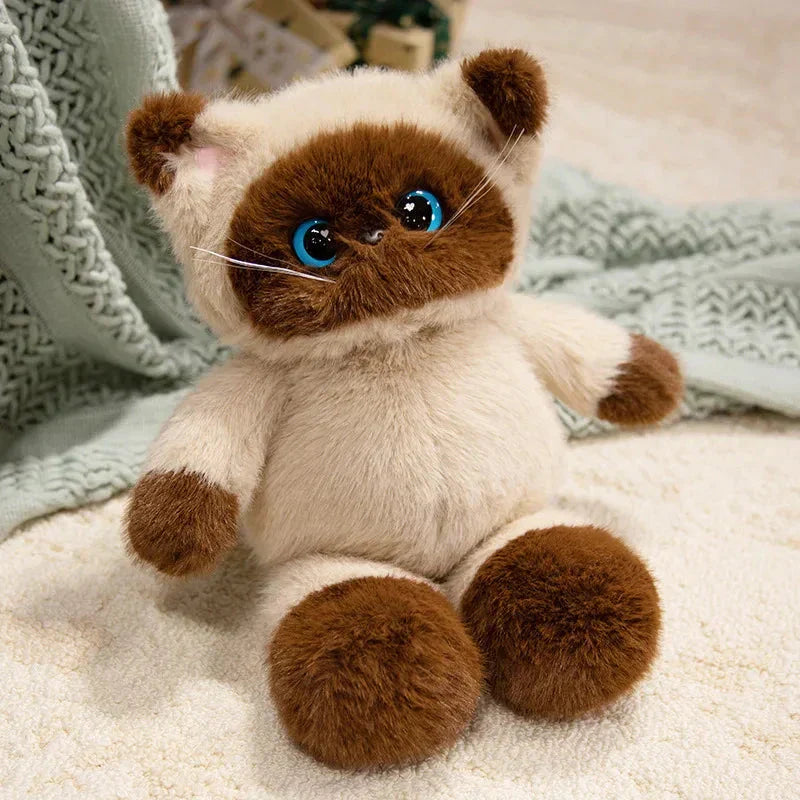 Skanto | Storøydet Calico Siamesisk Katt Plush Venner