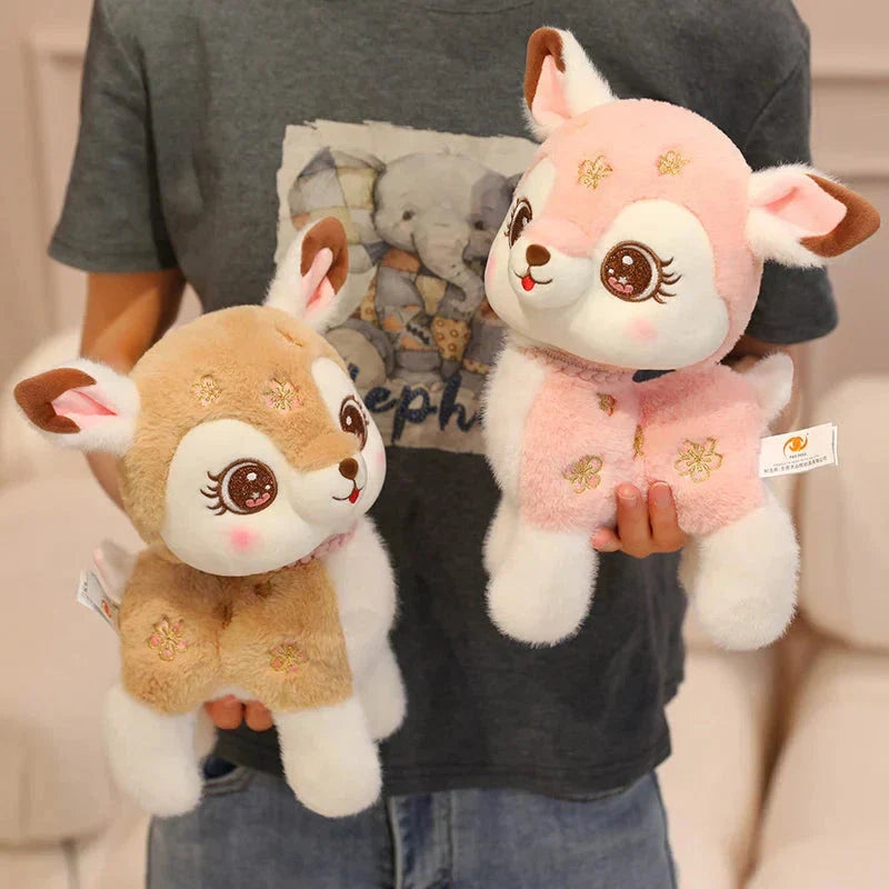 Skanto | Blossom & Maple Kawaii Rosa Brun Hjort Plushies