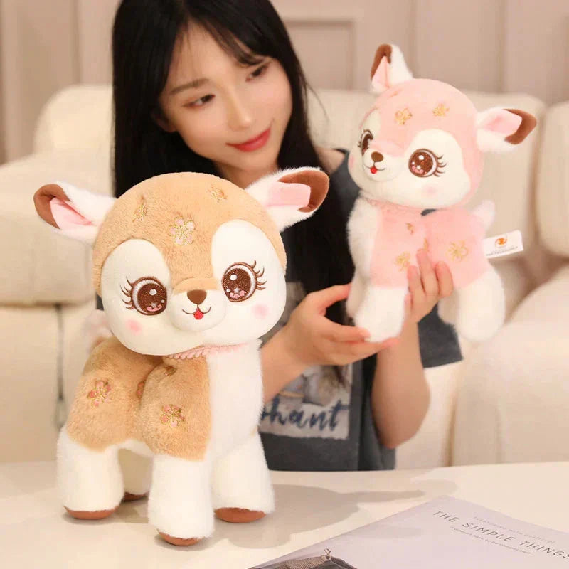 Skanto | Blossom & Maple Kawaii Rosa Brun Hjort Plushies