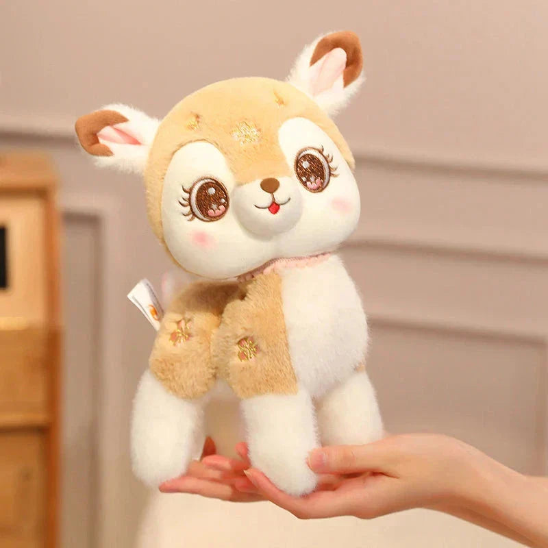 Skanto | Blossom & Maple Kawaii Rosa Brun Hjort Plushies