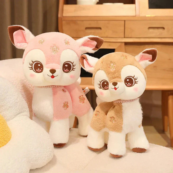 Skanto | Blossom & Maple Kawaii Rosa Brun Hjort Plushies