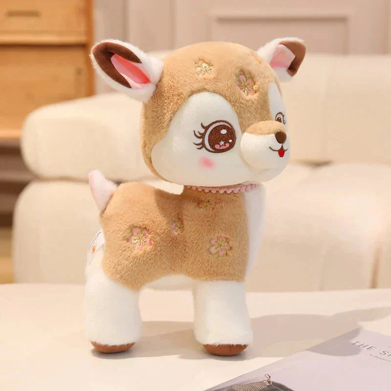 Skanto | Blossom & Maple Kawaii Rosa Brun Hjort Plushies